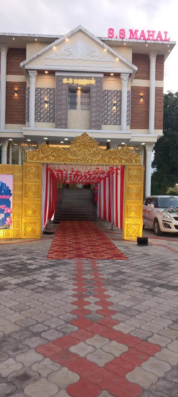 Golden gate at the entrance by day at S.S Mahal