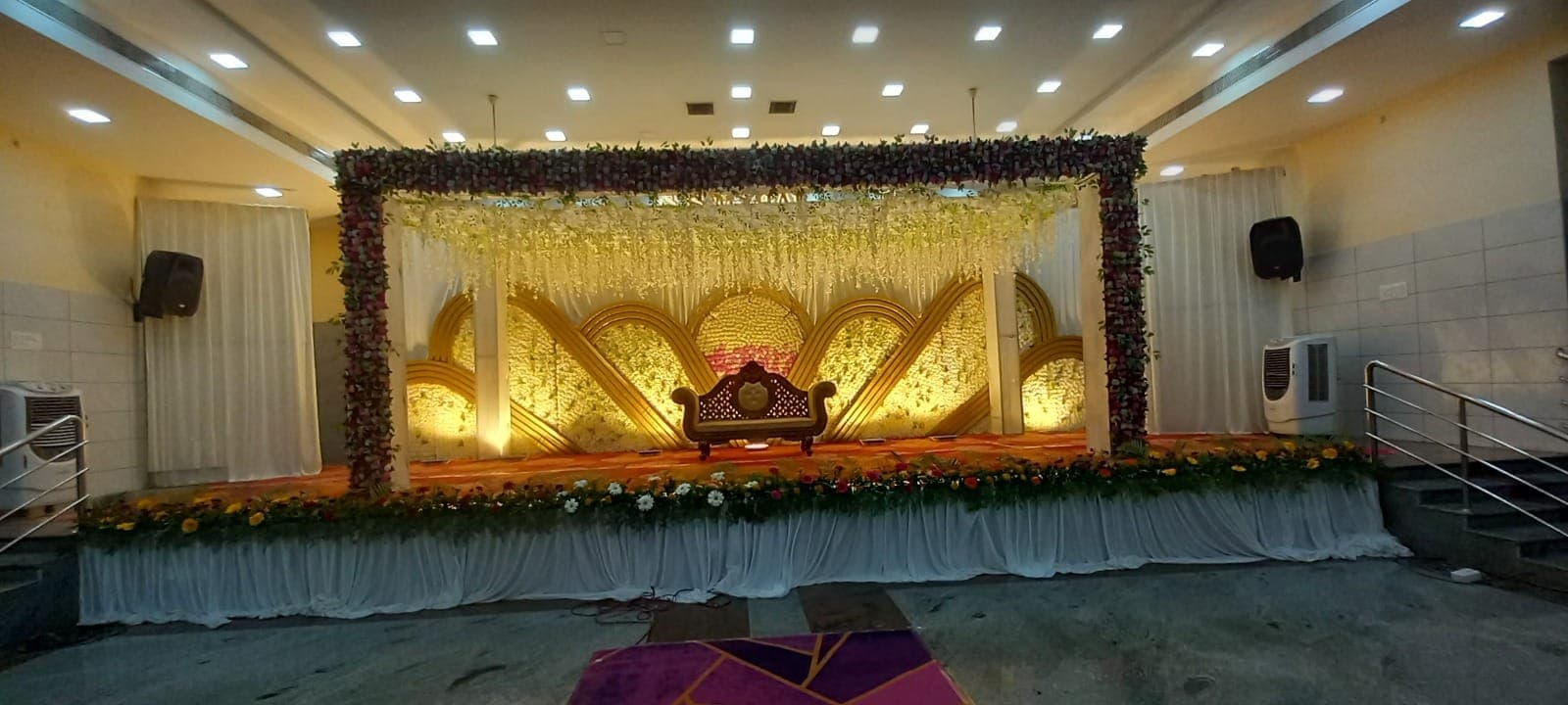 Grand stage with floral decor